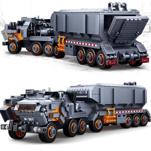 832Pcs Wandering Earth Transport Truck Carrier Vehicle Car Model Building Blocks Sets City Constructor Educational Children Toys