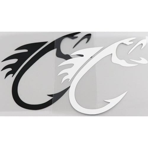 Car Styling Vinyl go fishing bait fishhook Auto Window Body Tail Sticker Decals 15cm