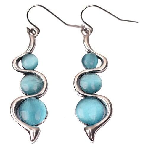 Bohemian Fashion Personality Blue Natural Stone Dangle Drop Earrings for Women Jewelry Gifts