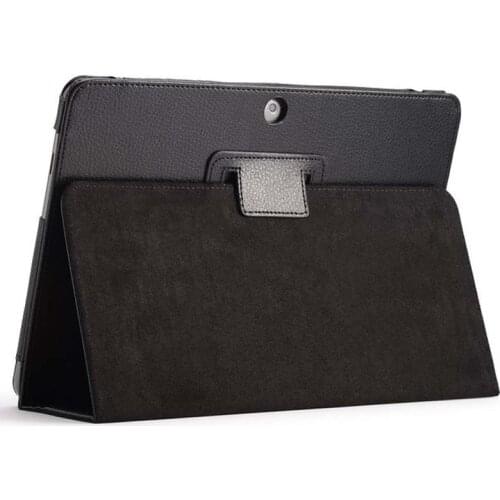 For Samsung Galaxy Tab 2 10.1 P5100 P5110 Tablet Case Litchi Pattern Leather PU Stand Folio Protective Skin Cover+Protector Film