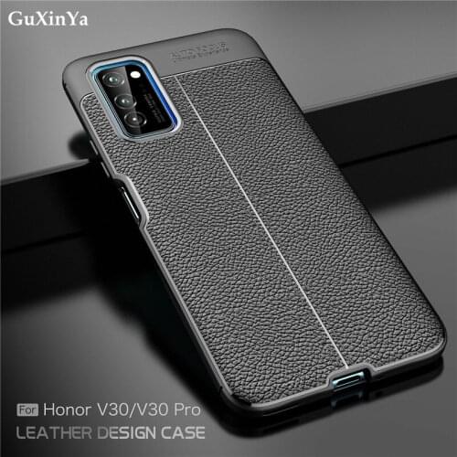 Cover Honor V30 Phone Case Luxury Leather ShockProof TPU Protective Case For Huawei Honor V30 Funda Honor V30 Pro / V30 Bumper