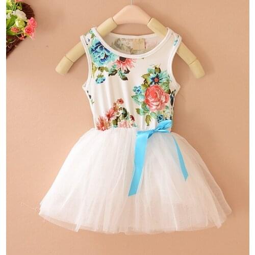 Dresses for Girl kids summer Costume Kids Party child O Neck cotton Dresses for Girls 2-6 Toddler Clothes Children girls clothes