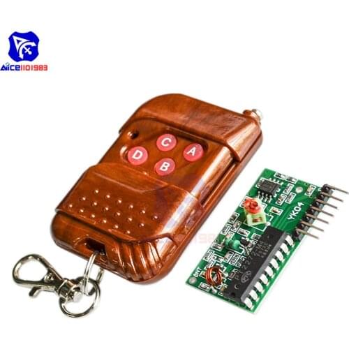 Diymore 2262/2272 4 Channel 315Mhz Key Wireless Remote Control Kits Receiver Module for Arduino