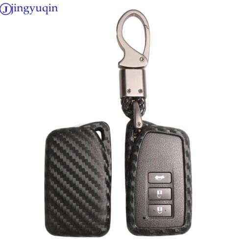 Jingyuqin 10ps Remote Carbon Silicone Car Key Case Cover For Lexus NX GS RX IS ES GX LX RC 200 250 350 LS 450H 300H