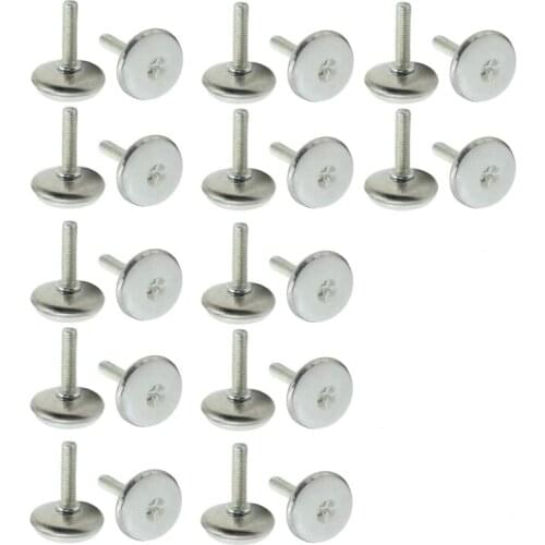 Screw on Furniture Glide Leveling Feet Floor Protector Adjustable Leveler for Chair Machine Leg - Pack of 24
