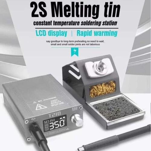 OSS T210 Soldering Station Rapid Warming Automatic Sleep 2S Melting Tin Mobile Phone Repair Universal C210 Series Soldering Tips