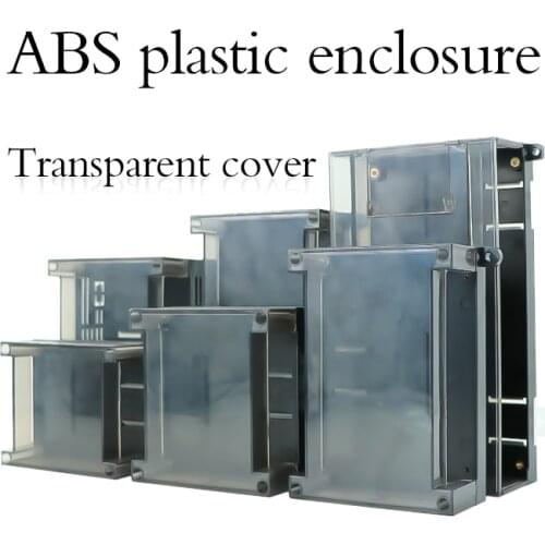 Plastic Junction Box ABS Din Rail Enclosures Transparent Color Housing Case for Electronics Terminal Block
