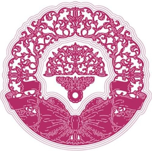 Christmas Wreath Card Shape Metal for DIY Scrapbooking Crafts Dies Cut Stencils Maker Photo Album Template Dariy Decoration