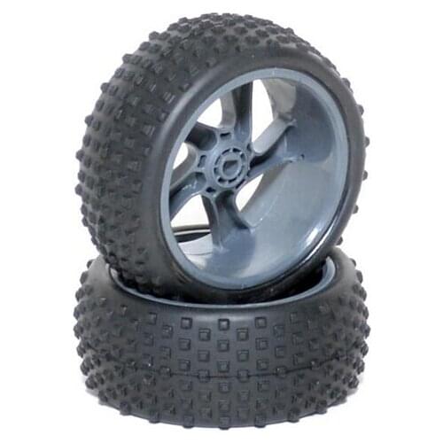 HIMOTO 1:18 Tire and Rim for Buggy and Short Course Truck 28659 (23626B+28658) 2P