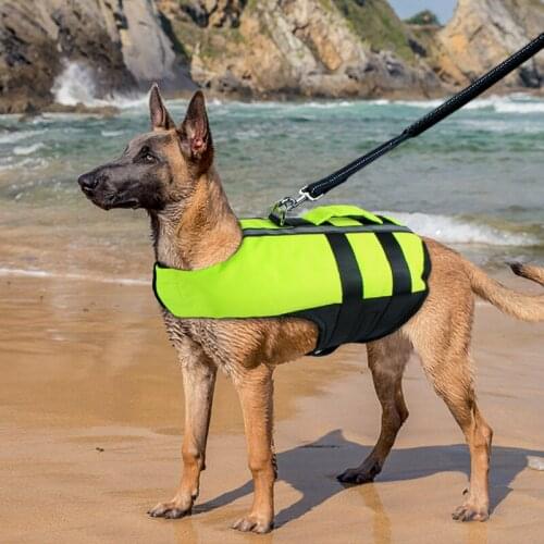 Dog Life Jacket Inflatable Pet Life Vest Saver Floatation Dogs Swimsuit Adjustable Floating Swimming Suit Safety Life Preserver