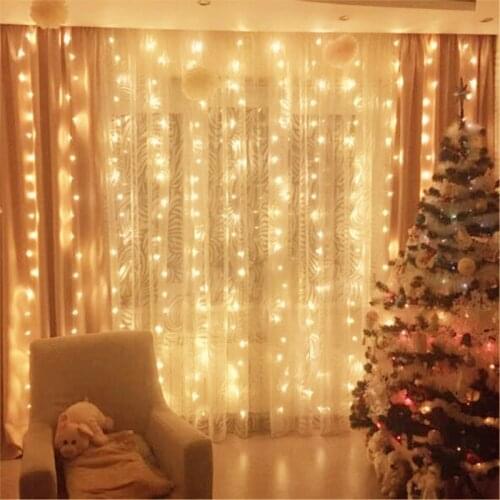 Icicle Light 3*2.5M 240Led Curtain Fairy String Light for Wedding Home Garden Party Patio Wall balcony window Decoration
