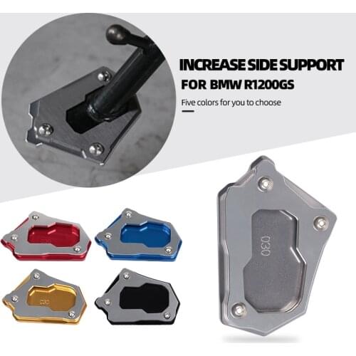 Motorcycle Kickstand Foot Side Stand Extension Pad Support Plate For BMW R1200GS Adv R1250GS Adventure R1200 GS LC