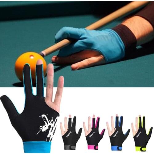 1pc Unisex Left Right Hand Universal Breathable Three-finger Billiard Gloves Sports Supplies Billiard Accessories