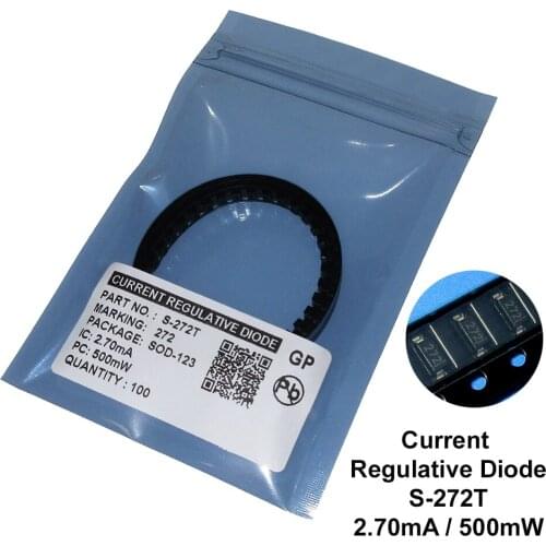 100PCS/LOT S-272T 2.7MA SMD SOD-123 CRD / CURRENT REGULATIVE DIODE NEW Free shipping