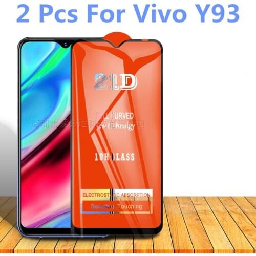 2 Pcs Curved Tempered Glass For VIVO Y93 Full Cover 11H Protective film Screen Protector For vivo y93