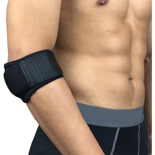 2018 Arrival Adjustable Tennis Elbow Support Guard Pads Golfers Strap Elbow Lateral Pain Syndrome Epicondylitis Brace 1Pcs