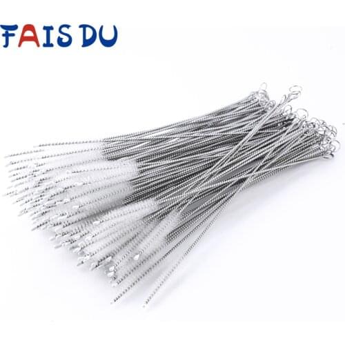 50/100pcs/lot 23cm Stainless Steel Straw Brushes For 6mm 12mm Diameter Stainless Steel Straws Barware Accessary