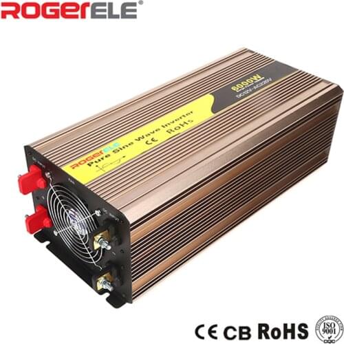 6000W 12VDC/24VDC to 110VAC/220VAC Solar Pure Sine Wave Power Inverter