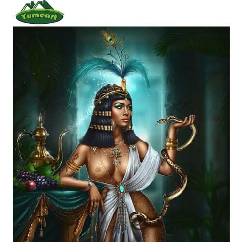 3D Diy Diamond Painting Top Quality Large Woman Oil Painting Cleopatra On Her Throne Modern Canvas Home Decor Diamond Embroidery