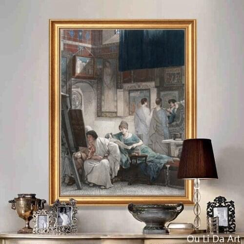 No frame classical palace figures scenery sprints poster canvas printings oil painting printed on canvas home wall decor picture