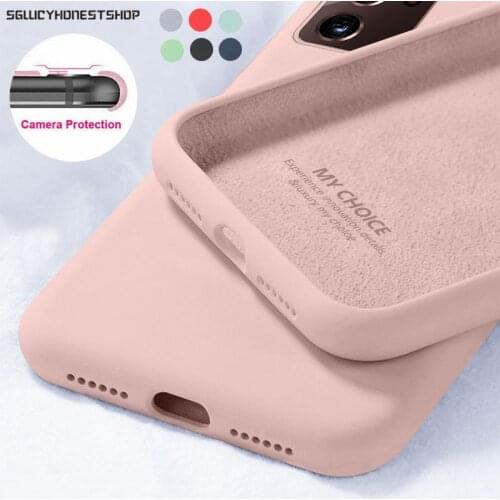 Original Liquid Silicone Case For Samsung S21 S20 Plus Ultra S20 FE Cover For Samsung A51 A71 A21S A50 A70 S10 S9 Note 20 Cases