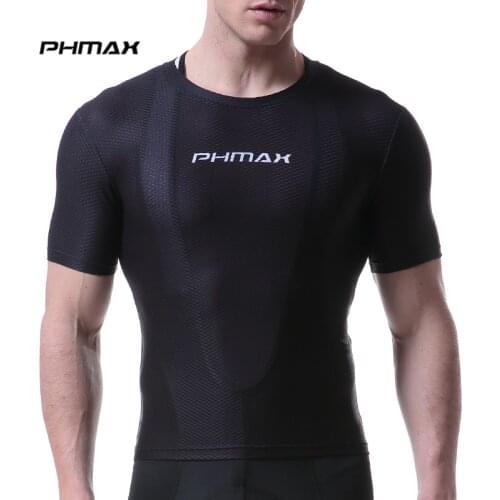PHMAX Breathbale Underwear Cycling Jersey Pro Cycling Base Layers Bike Clothings Cool Mesh Superlight Short Sleeve Bicycle Shirt