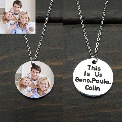 Engraved Necklace, Personalized Photo Necklace,Picture Jewelry,Your Photo Necklace,Mothers day gift