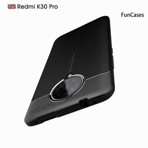 Hot Selling Half Wrapped Cases For Poco F2 Pro Lychee Pattern Cases Protector X3 NFC Xiaomi Note 10 Lite C3 M2 X2 Redmi K30 Pro