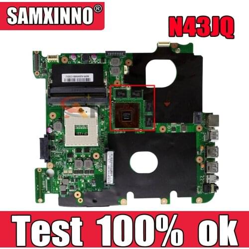 Akemy N43JQ Laptop motherboard for ASUS N43JM N43JQ N43JF N43J N43 original mainboard 100%Test