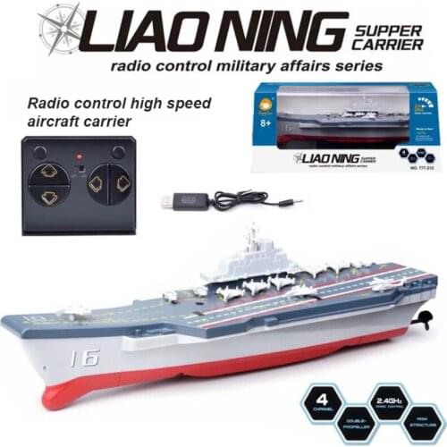 New 2.4G Mini Remote Control Aircraft Carrier Cruiser Electric Wireless Remote Control Ship Childrens Water Toy Model Xmas Gift