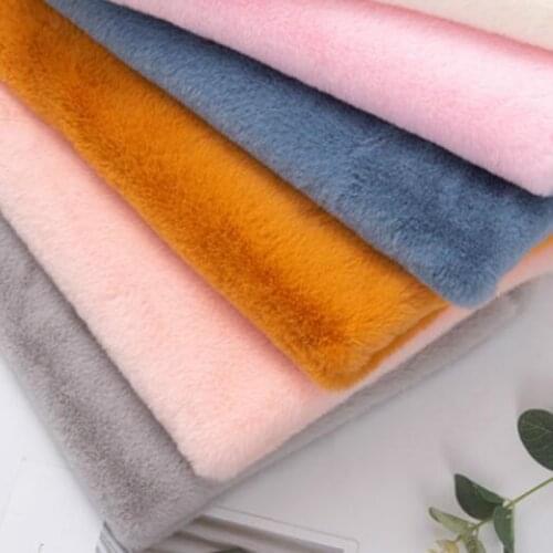 Soft Rabbit Imitation Hair Fur Plush Fabric Counter Display Background Decoration Clothing Pillow Table Cloth Sofa Cushion