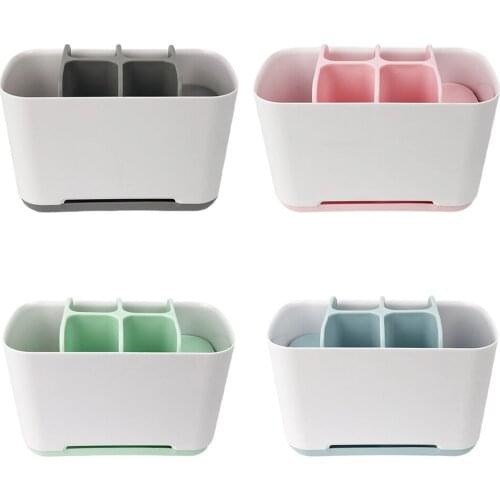 Bathroom Set Storage Razor Holder Comb Storage for Washroom Plastic Easy to Clean Up Dismountable