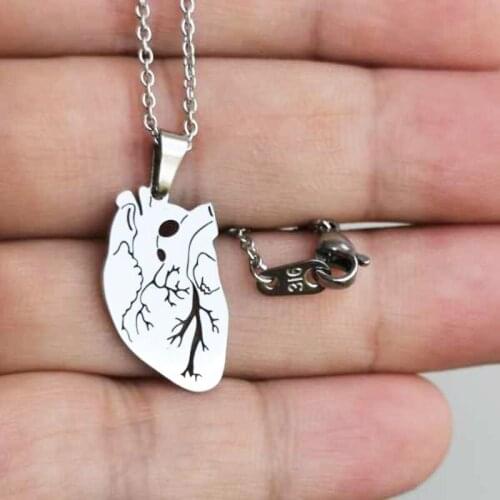 1pc New Big Cutout Heart Stainless Steel Pendant Custom Necklace Design For Women Men Fashion Jewelry Gift