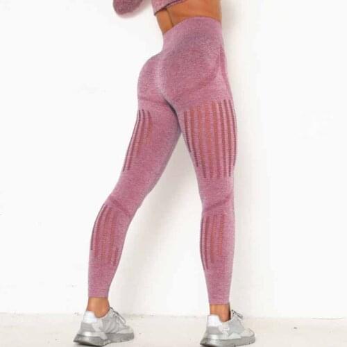 Peach Hip Fitness Womens Seamless High Waist Tight Yoga Pants Sweat Breathable Soft Push Up Sports Leggings