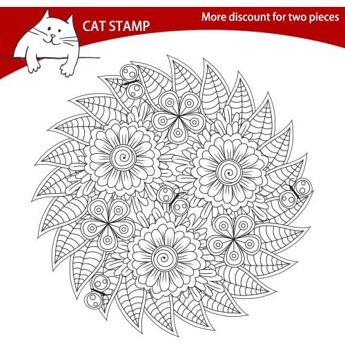 Leaves Flowers Background Clear Stamps For Scrapbooking Card Making Photo Album Silicone Stamp DIY Decorative Crafts