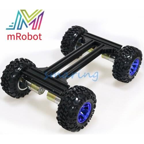DIY RWD Metal Smart RC Robot Car Chassis Base Remote Control Robot Chassis Base Kit