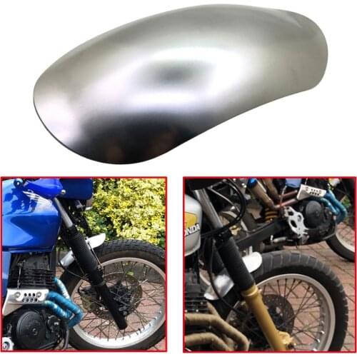 Universal Silver Motorcycle Unpainted Short Mudguard Front Fender Scooter Parts For KTM Aprilia Victory Cafe Racer Choppers