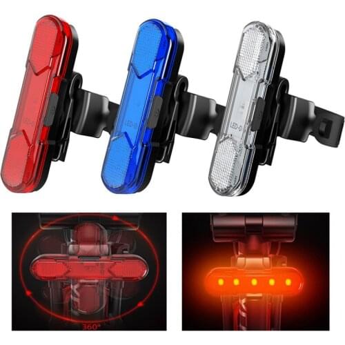 Bicycle Light LED Taillight Rear Tail Safety Warning Cycling Portable Light USB Rechargeable Bike Accessories Bike lantern