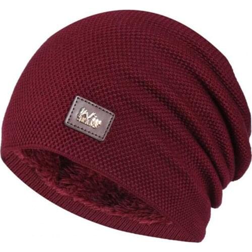 Knitted Winter Hat Non-shedding Breathable Vibrant Color Classic Stretchy Warm Cap for Male