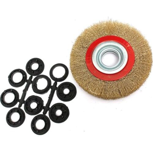 1pc 125mm Brass Wire Brushes for Metal Rust Removal Polishing Wheel Steel Cutting Rotary Brush for Mini Drill Rotary Tool