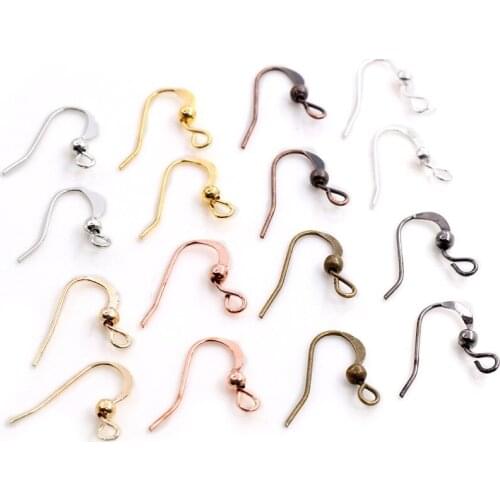100pcs/lot 19x18mm DIY Earring Findings Earrings Clasps Hooks Fittings DIY Jewelry Making Accessories Brass Hook Earwire Jewelry
