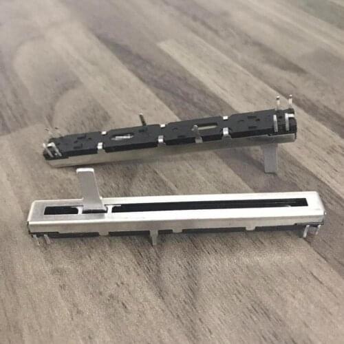 2pcs Mickey MACKIE mixer fader potentiometer 75MM long double- A10K A20K A50K B100K A10KX2 Potentiometer Stereo Slide 2-channel