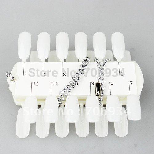 20pcs/lot Nail Art Color Polish Display 24 Tips White