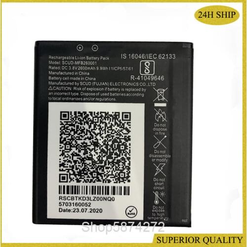 3.8V 2600mAh 9.9Wh SCUD-MFB260001 Replacement Battery For JIO JMR541 external high quality Li-ion bateria Li-Polymer Battery