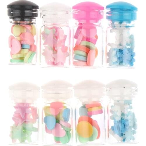 4Pcs/set 1:12 Dollhouse Miniatuer Furniture Toys Candy Glass Jar For Dolls Decor