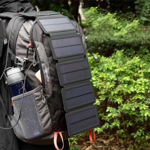 7W/9W Protable Universal Solar Panel Bag Solar Power Recharge Mobile Phone Charging Folding Removable Solar Panels For Car Motos