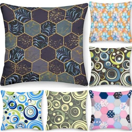 Abstract Geometric Pillowcase Decorative Sofa Cushion Case Bed Pillow Cover Home Decor Car Cushion Cover Polyester Throw Pillow