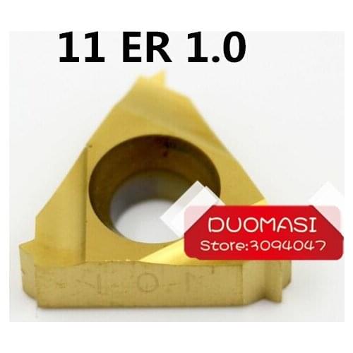 Free Shipping 10pcs 11ER 1.0ISO carbide inserts, CVD coating, general type for for cutting steel