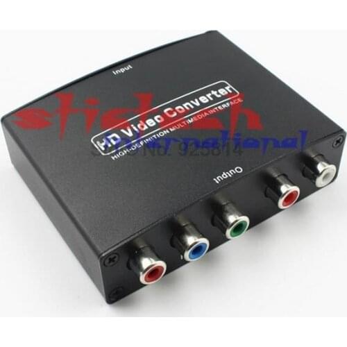 By dhl or ems 100pcs 1080P HD Clear HDMI To RGB Component YPbPr video and R/L audio Adapter Converter