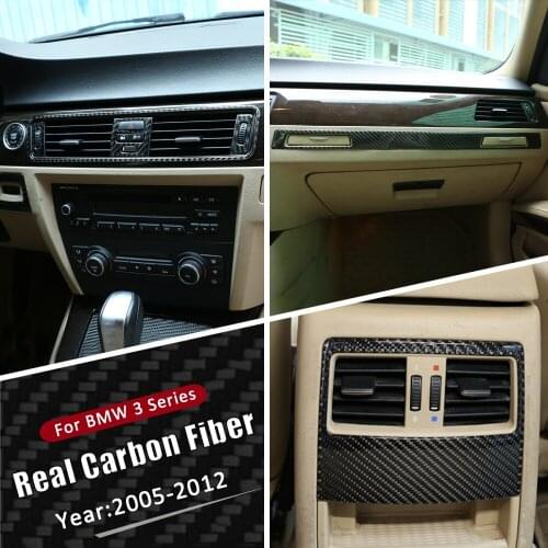 For BMW E90 E92 E93 3 series Modified whole car interior Start Stop Engine Button Cover carbon fiber accessories 2005-2012